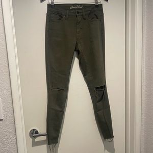 Olive Green Skinny Jeans